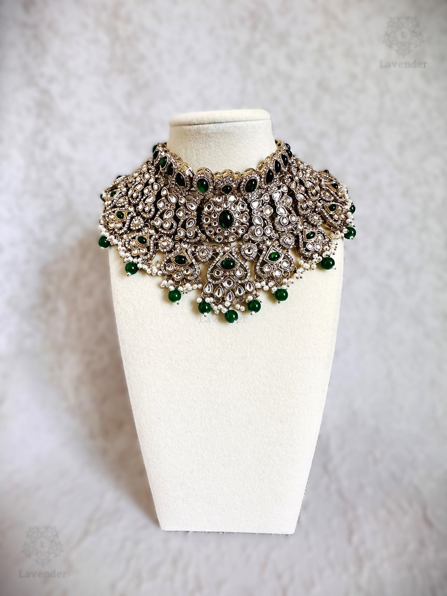 Kundan Bridal Set - Green