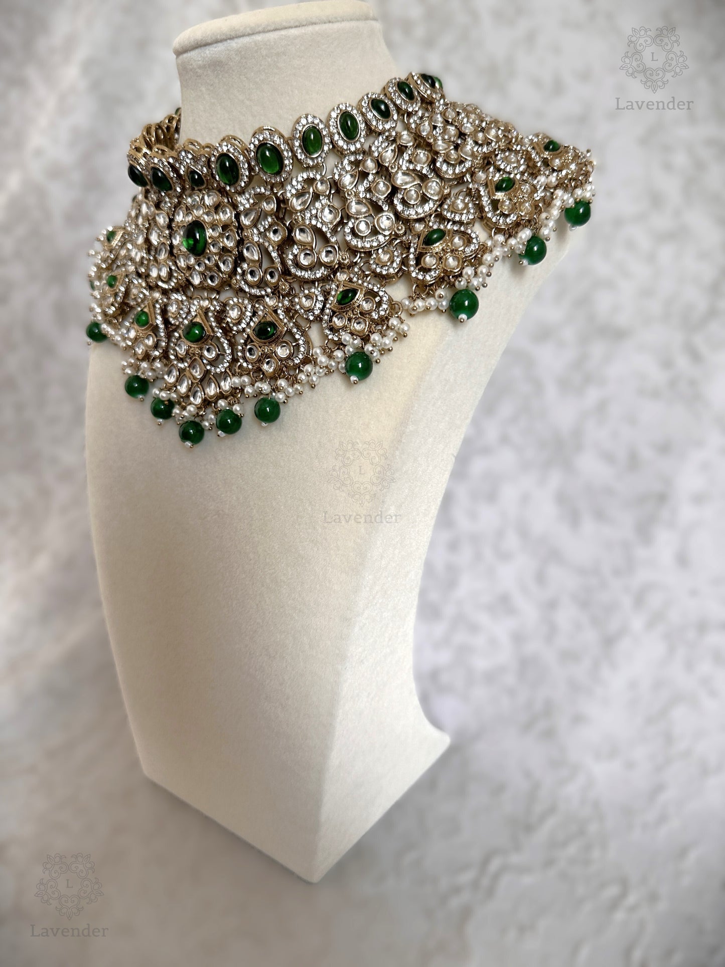Kundan Bridal Set - Green