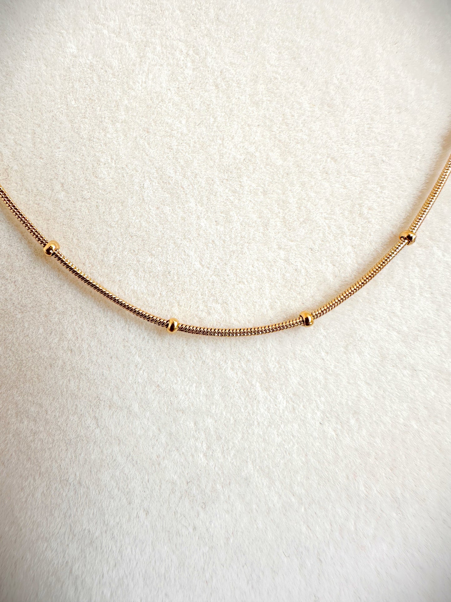 Gold Stainless Steel Simple Layering Necklace