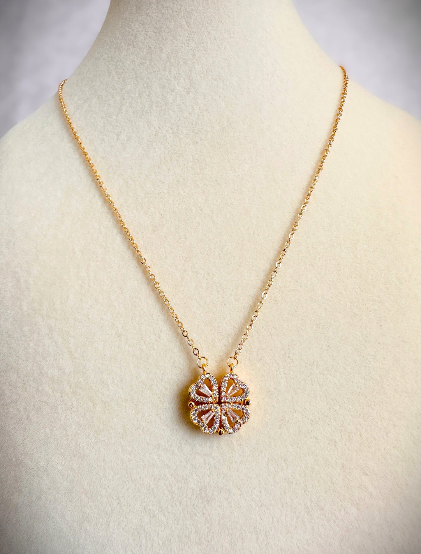 Gold Stainless Steel Magnetic Heart Necklace