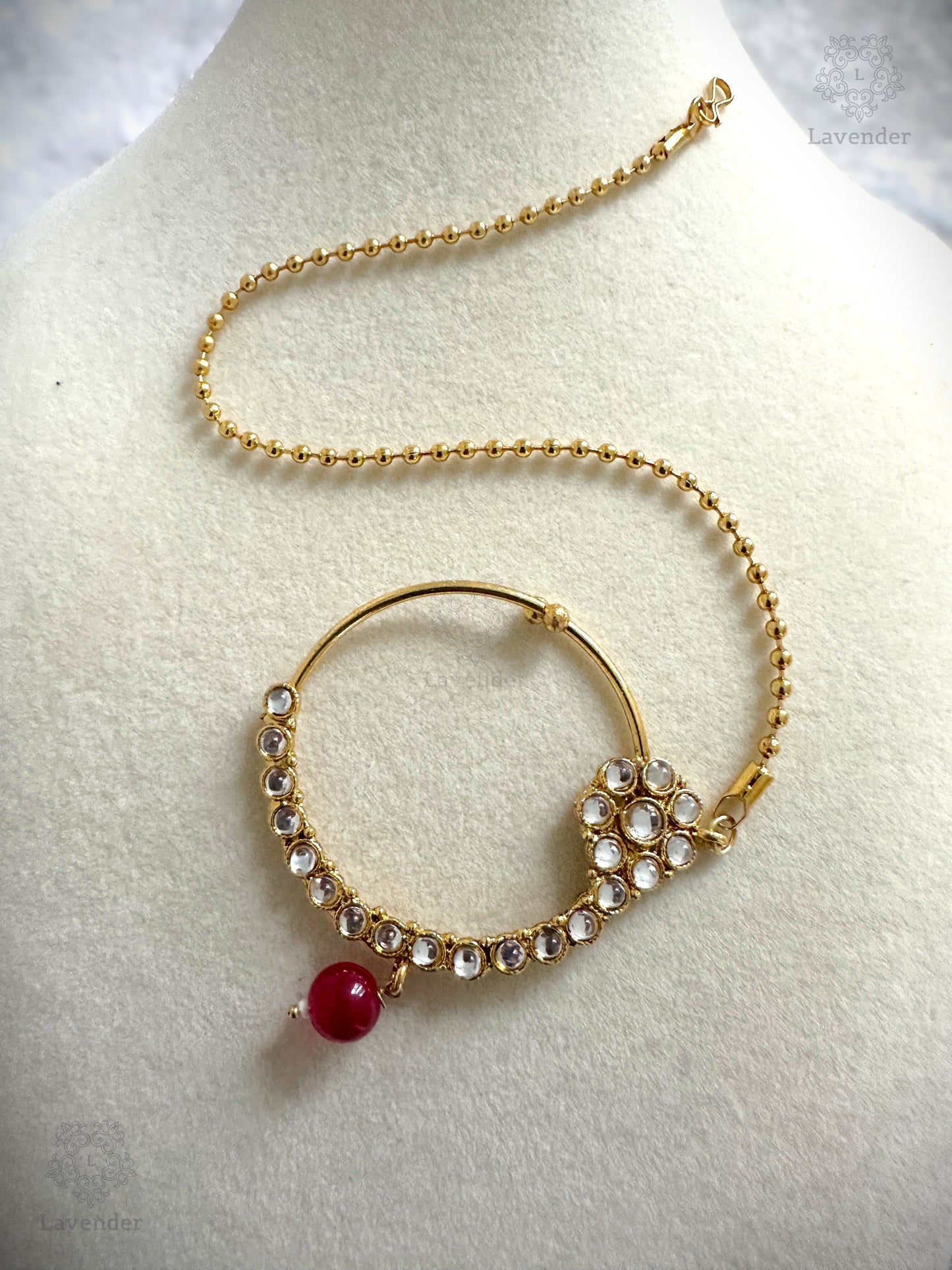 Kundan Bridal Complete Set - Red & Green