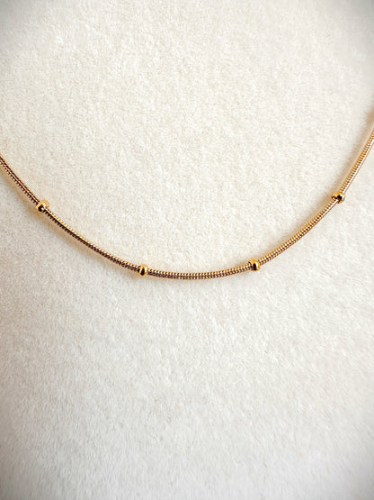 Gold Stainless Steel  Simple Layering Necklace