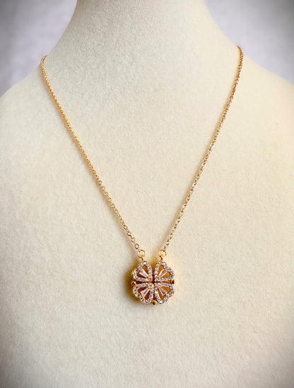 Gold Stainless Steel Magnetic Heart Necklace