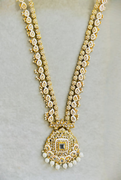 Kundan Bridal Complete Set - White & Gold