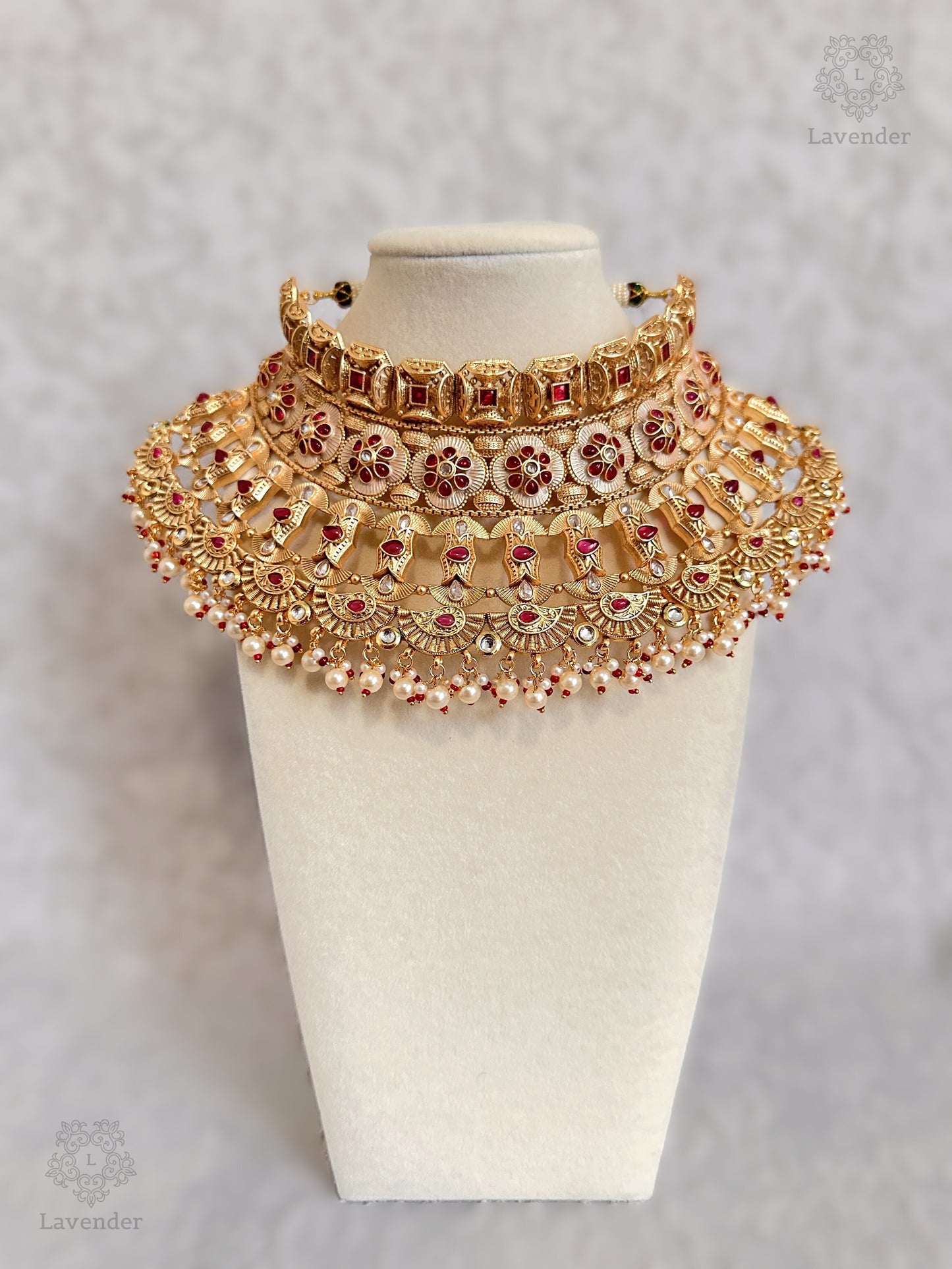 Antique Gold Matte Finish Bridal Set