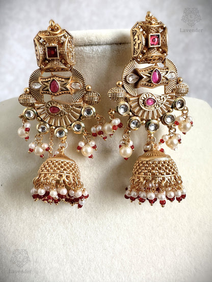 Antique Gold Matte Finish Bridal Set