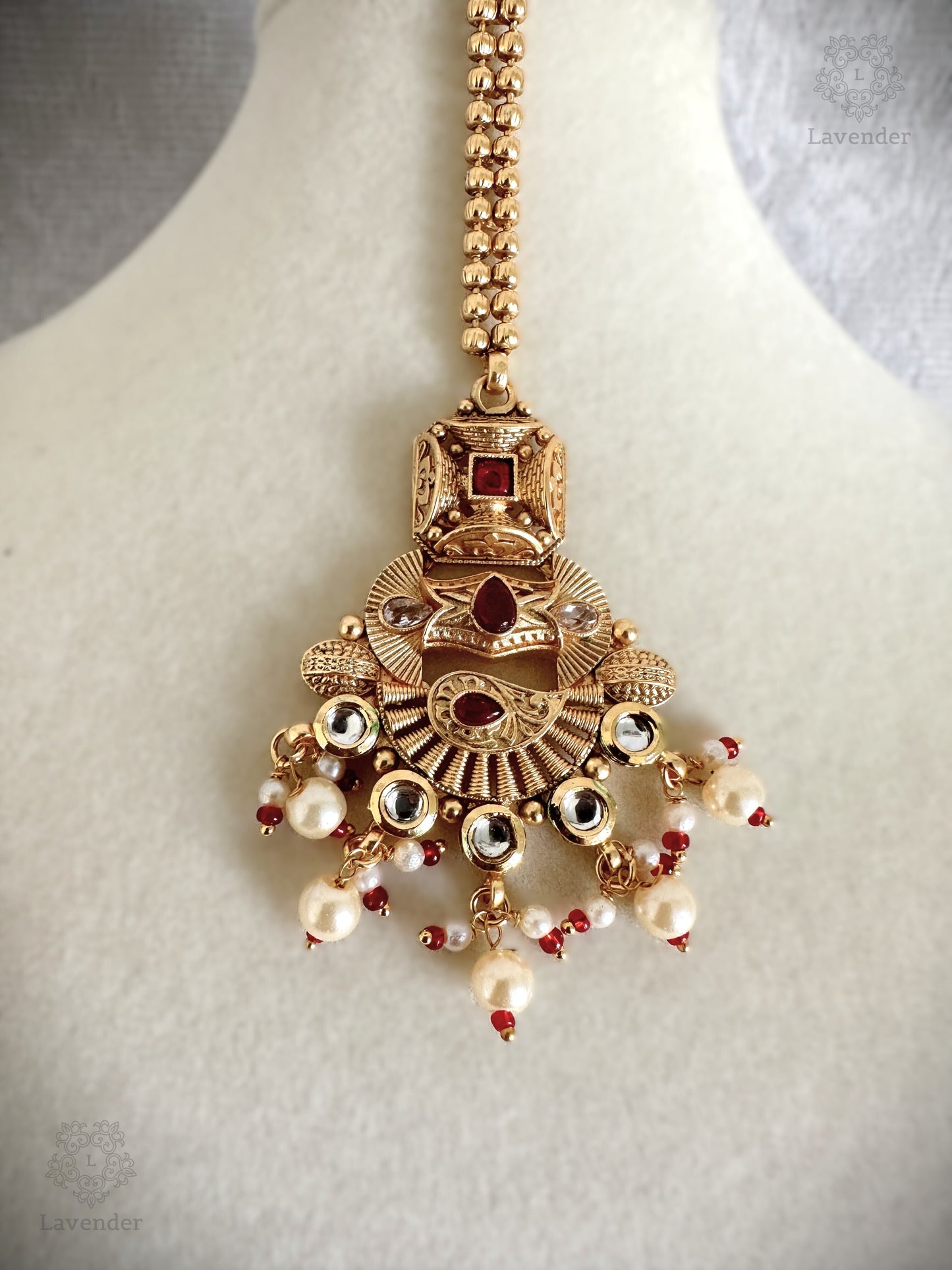 Antique Gold Matte Finish Bridal Set