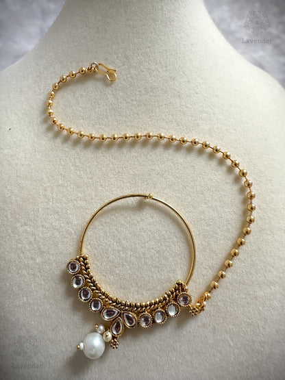 Kundan Bridal Complete Set - White & Gold