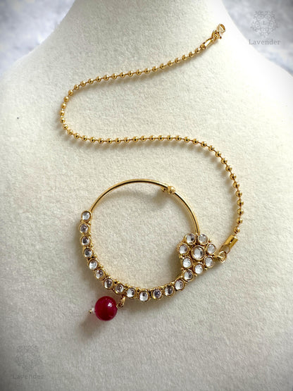 Kundan Bridal Complete Set - Red & Green